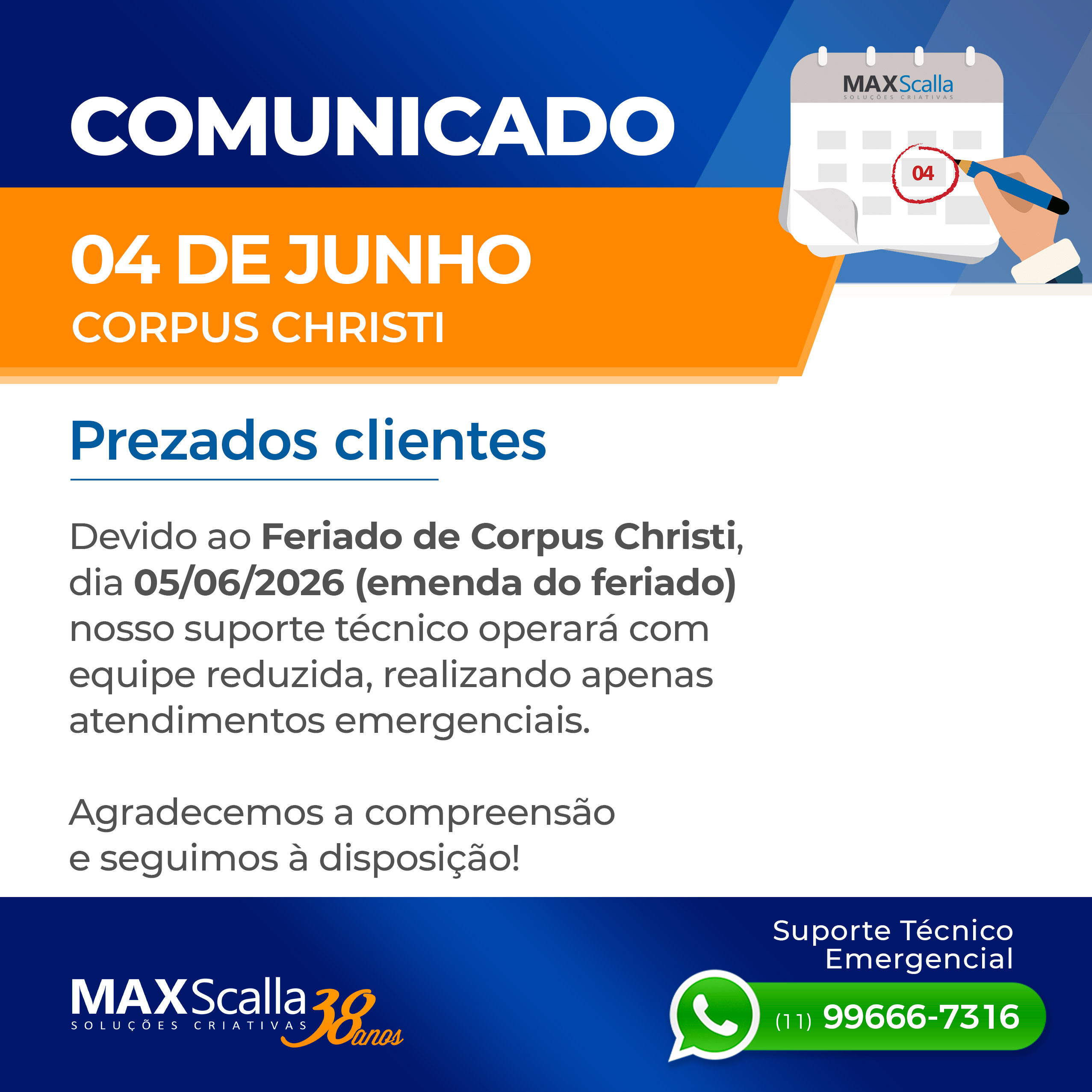 Atendimento Corpus Christi